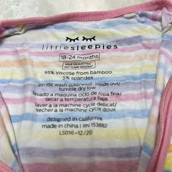 ☀️ RETIRED Little Sleepies Sunrise Stripe Zippy - 18-24 months - Picture 7 of 8